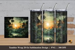 Amazon Forest Tumbler Wrap Sublimation Design 4 Product Image 1