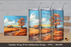 Autumn Season Tumbler Wrap Sublimation Design 4 Product Image 1