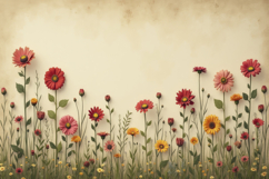 Gerbera Daisies Flowers Background Product Image 1