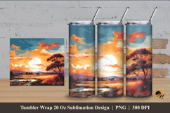 Panoramic Painting Tumbler Wrap Sublimation Design 4 Product Image 1