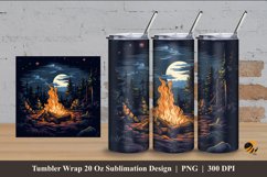 Outdoor Camping Tumbler Wrap Sublimation Design 4 Product Image 1