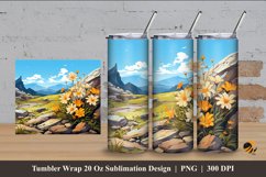 Big Stones Tumbler Wrap Sublimation Design 4 Product Image 1