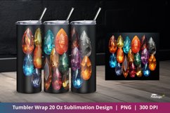 Gems Stone Tumbler Wrap Sublimation 4 Product Image 1