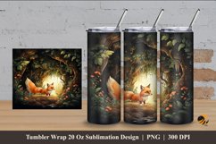 Little Wolf Tumbler Wrap Sublimation Design 4 Product Image 1