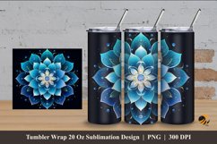 Charming Flowers Tumbler Wrap Sublimation Design 4 Product Image 1