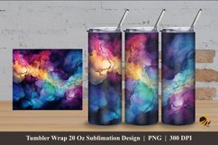 Galaxy Ink Mix Tumbler Wrap Sublimation Design 4 Product Image 1
