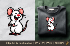 Cute Mouse DTF Sublimation Clipart Design 4 Product Image 1