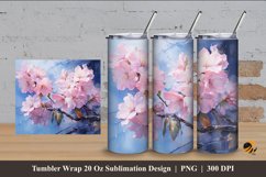 Bloom Flower Tumbler Wrap Sublimation Design 4 Product Image 1