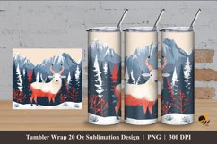 Mountain Goat Tumbler Wrap Sublimation Design 4 Product Image 1