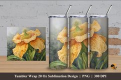 Growing Flower Tumbler Wrap Sublimation Design 4 Product Image 1