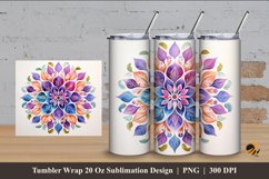 Magic Flowers Tumbler Wrap Sublimation Design 4 Product Image 1