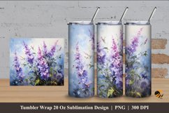 Duranta Erecta Flower Tumbler Wrap Sublimation Design 4 Product Image 1