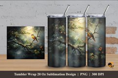 Rain Birds Tumbler Wrap Sublimation Design 4 Product Image 1