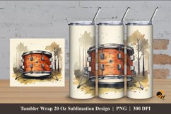 Drum Art Tumbler Wrap Sublimation Design 4 Product Image 1