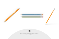 Hexagon Pencil with Eraser Mockup Set Product Image 4