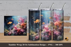 Nature Aquarium Tumbler Wrap Sublimation Design 4 Product Image 1