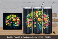 Fantasy Fruit Tree Tumbler Wrap Sublimation Design 4 Product Image 1