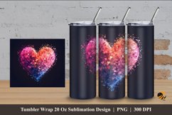 Love Effect Tumbler Wrap Sublimation Design 4 Product Image 1
