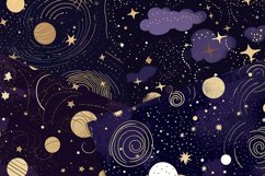 Starry Night Whirls Seamless Patterns Product Image 6