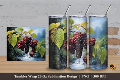 Elderberry Nature Tumbler Wrap Sublimation Design 4 Product Image 1