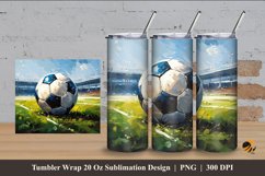 Painting Soccer Tumbler Wrap Sublimation Design 4 Product Image 1