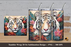 Tiger Tumbler Wrap Sublimation Design 4 Product Image 1