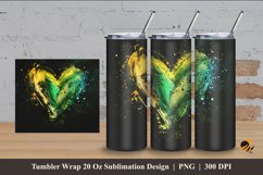 Textured Love Tumbler Wrap Sublimation Design 4 Product Image 1