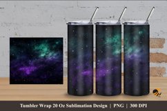 Galaxy Sky Glitter Tumbler Wrap Sublimation Design 4 Product Image 1