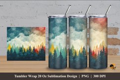 Painting Forest Tumbler Wrap Sublimation Design 4 Product Image 1