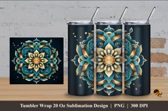 Java Mandala Tumbler Wrap Sublimation Design 4 Product Image 1
