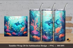 Seabed Animals Tumbler Wrap Sublimation Design 4 Product Image 1