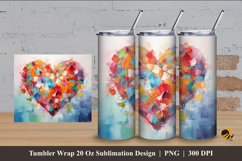 Love Painting Tumbler Wrap Sublimation Design 4 Product Image 1