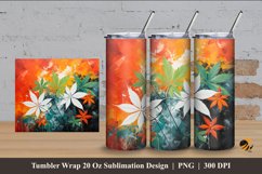 Cassava Leaf Tumbler Wrap Sublimation Design 4 Product Image 1