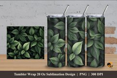 Foliage Tumbler Wrap Sublimation Design 4 Product Image 1