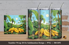 Banana Fruit Tumbler Wrap Sublimation Design 4 Product Image 1
