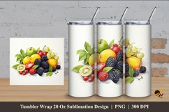 Fresh Fruits Tumbler Wrap Sublimation Design 4 Product Image 1