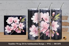 Cute Sakura Tumbler Wrap Sublimation Design 4 Product Image 1