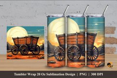 Retro Wagon Tumbler Wrap Sublimation Design 4 Product Image 1