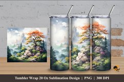 Big Trees Tumbler Wrap Sublimation Design 4 Product Image 1