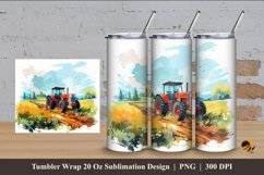 Agriculture Tumbler Wrap Sublimation Design 4 Product Image 1