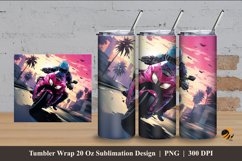 Racing Bike Tumbler Wrap Sublimation Design 4 Product Image 1