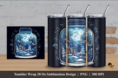 Snow and Jar Tumbler Wrap Sublimation Design 4 Product Image 1
