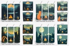 Retro Camping Cat Tumbler Wrap Bundle Product Image 5