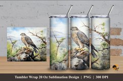 Northern Goshawk Bird Tumbler Wrap Sublimation Design 4 Product Image 1