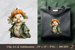 Hand Painted Duck DTF Sublimation Clipart Design 4 Product Image 1