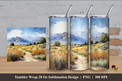 Mountain Expanse Tumbler Wrap Sublimation Design 4 Product Image 1