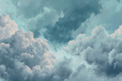Fluffy White Clouds Background Product Image 1