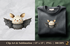Cute Halloween Bat DTF Sublimation Clipart Design 4 Product Image 1