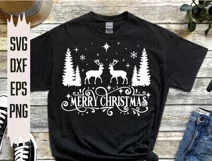Merry Christmas Svg, Christmas Svg, Reindeer Svg Product Image 4