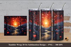 Full of Love Tumbler Wrap Sublimation Design 4 Product Image 1